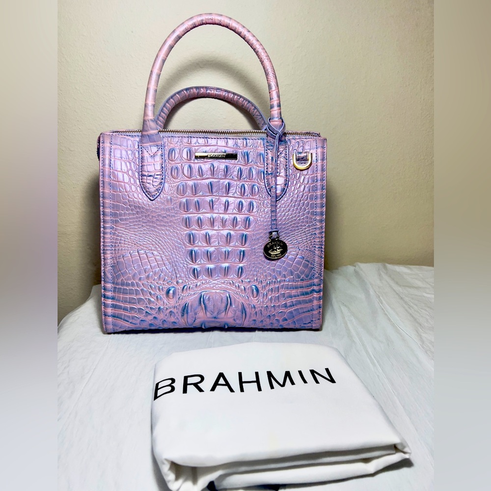Brahmin rare Frosted Lilac small Caroline bag